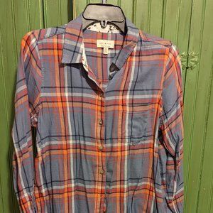Lucky Brand Plaid Button Down Long Sleeve Shirt